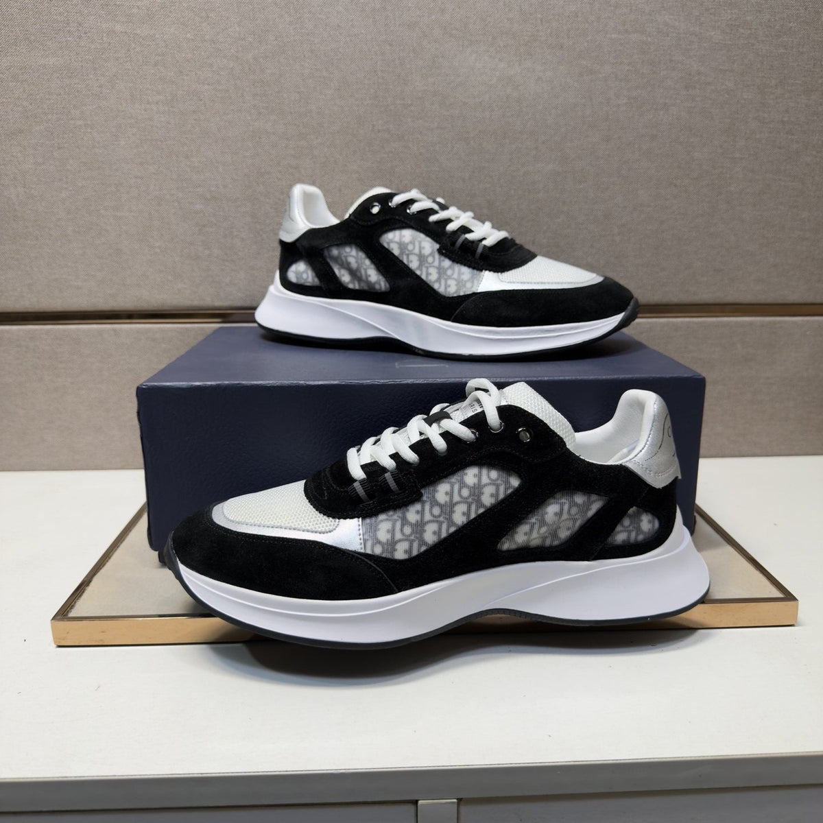 Dior Paneled Low-Top Sneakers — front
