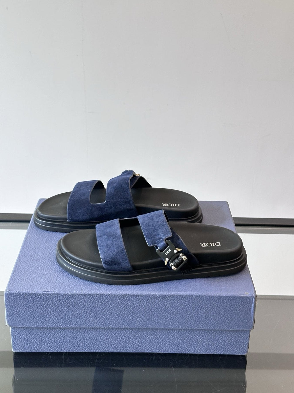 Dior Two-Strap Slide Sandals — side