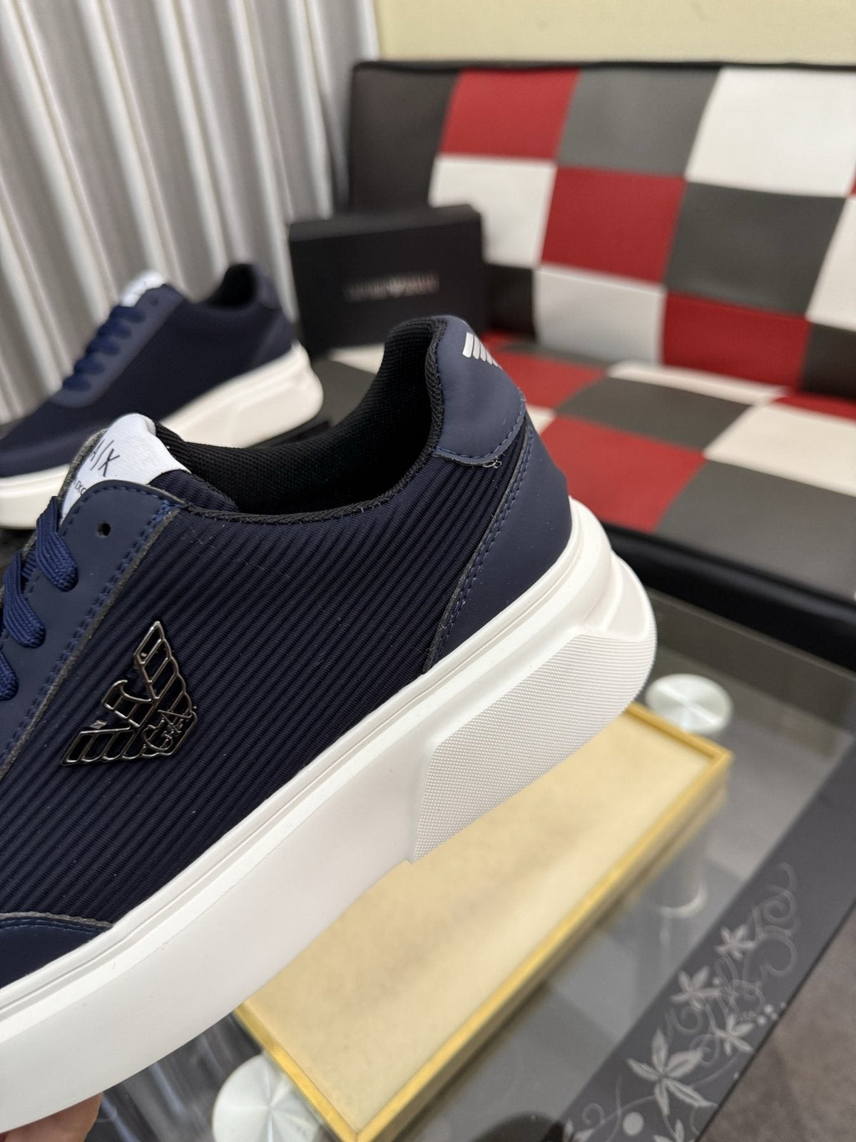 Armani Exchange Mesh Panel Sneakers — detail