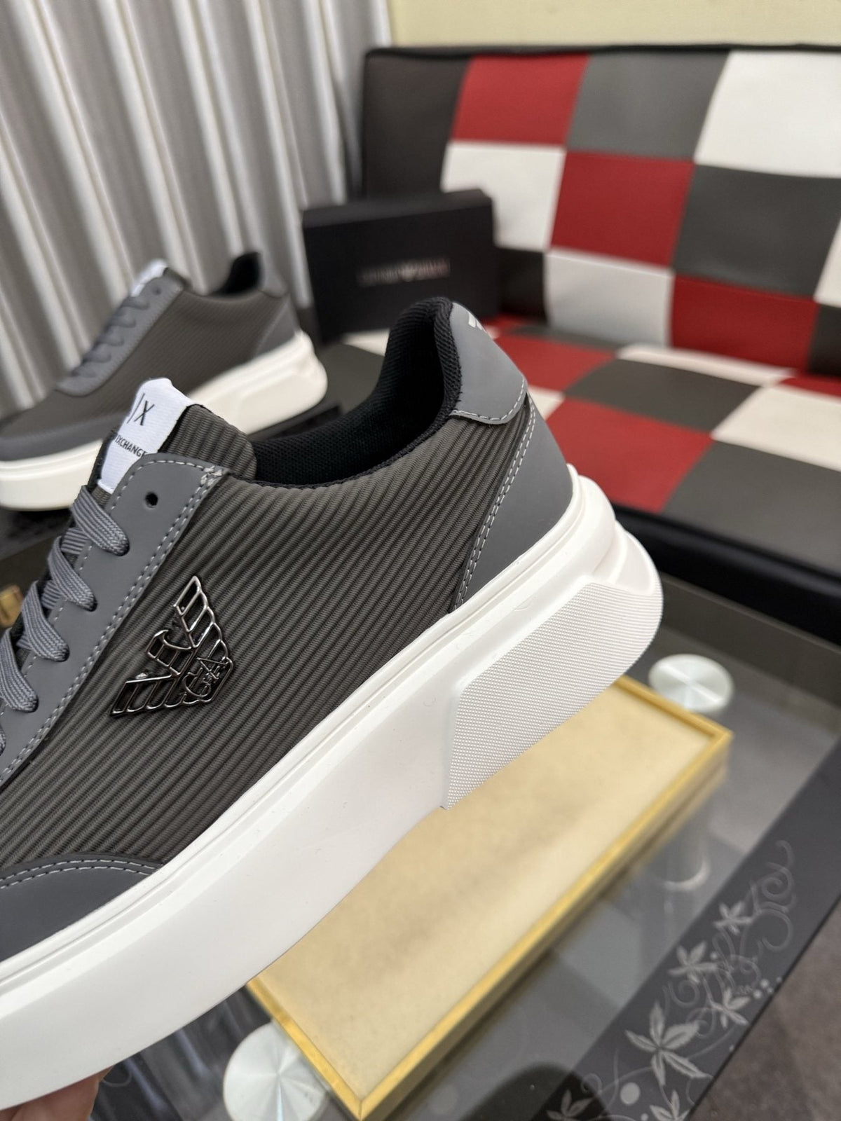 Armani Exchange Mesh Panel Sneakers — detail