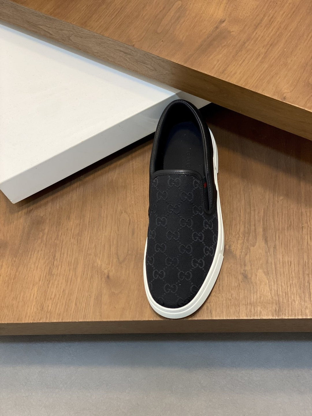 Gucci Patterned Slip-On Sneakers — front