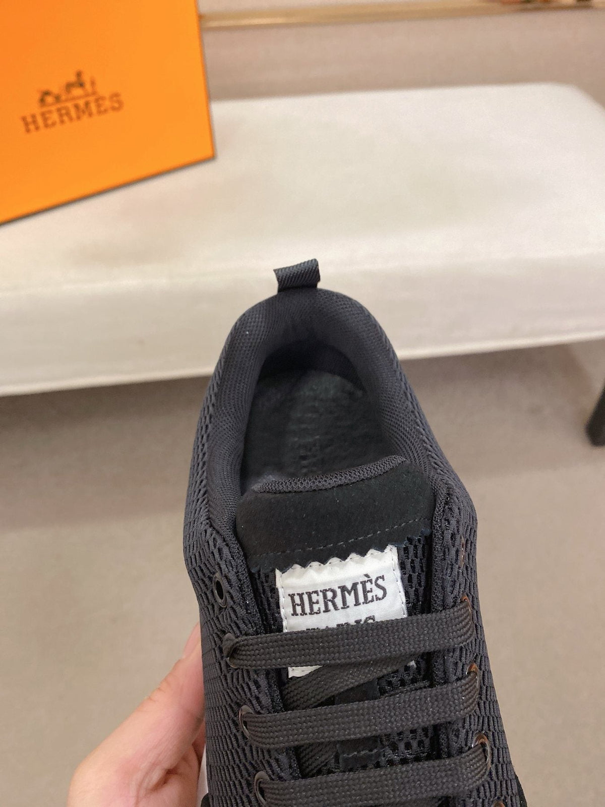 Hermès Mesh Low-Top Sneakers — detail