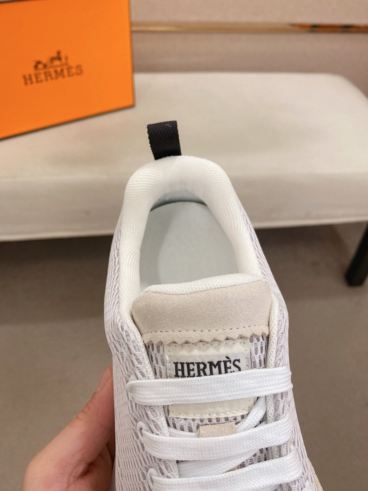 Hermès Mesh Low-Top Sneakers — detail
