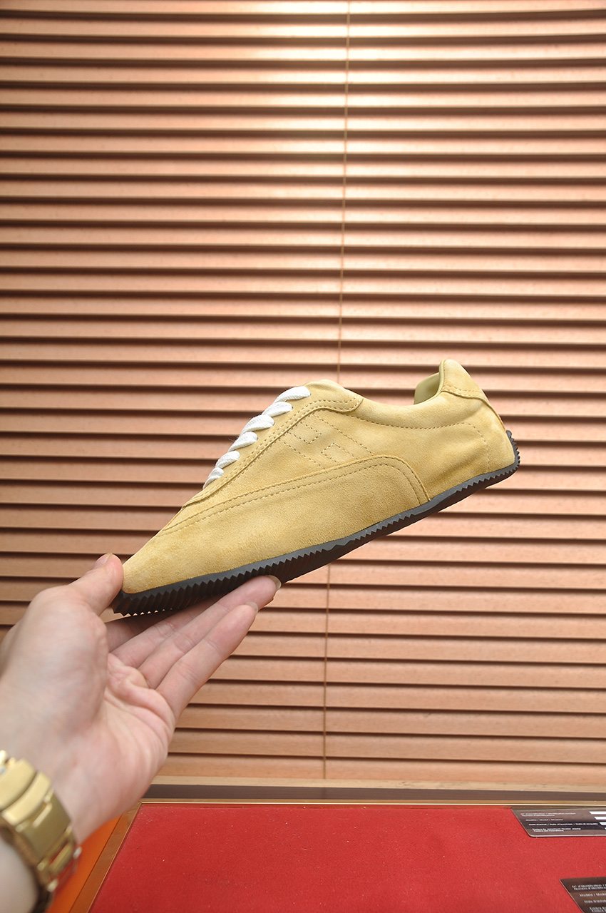 Hermes Low-Top Lace-Up Sneakers — side