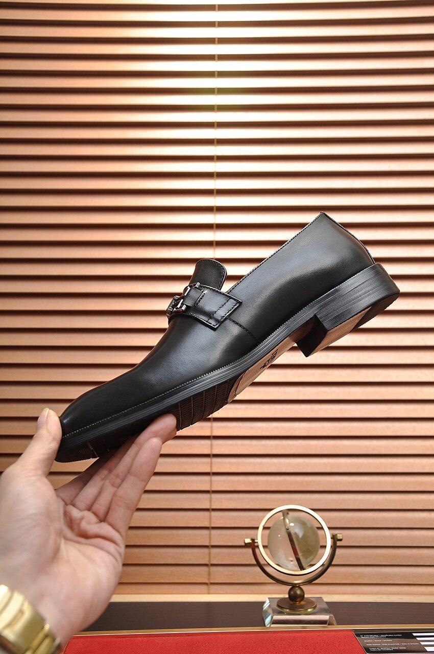 Hermès H-Hardware Leather Loafers — model