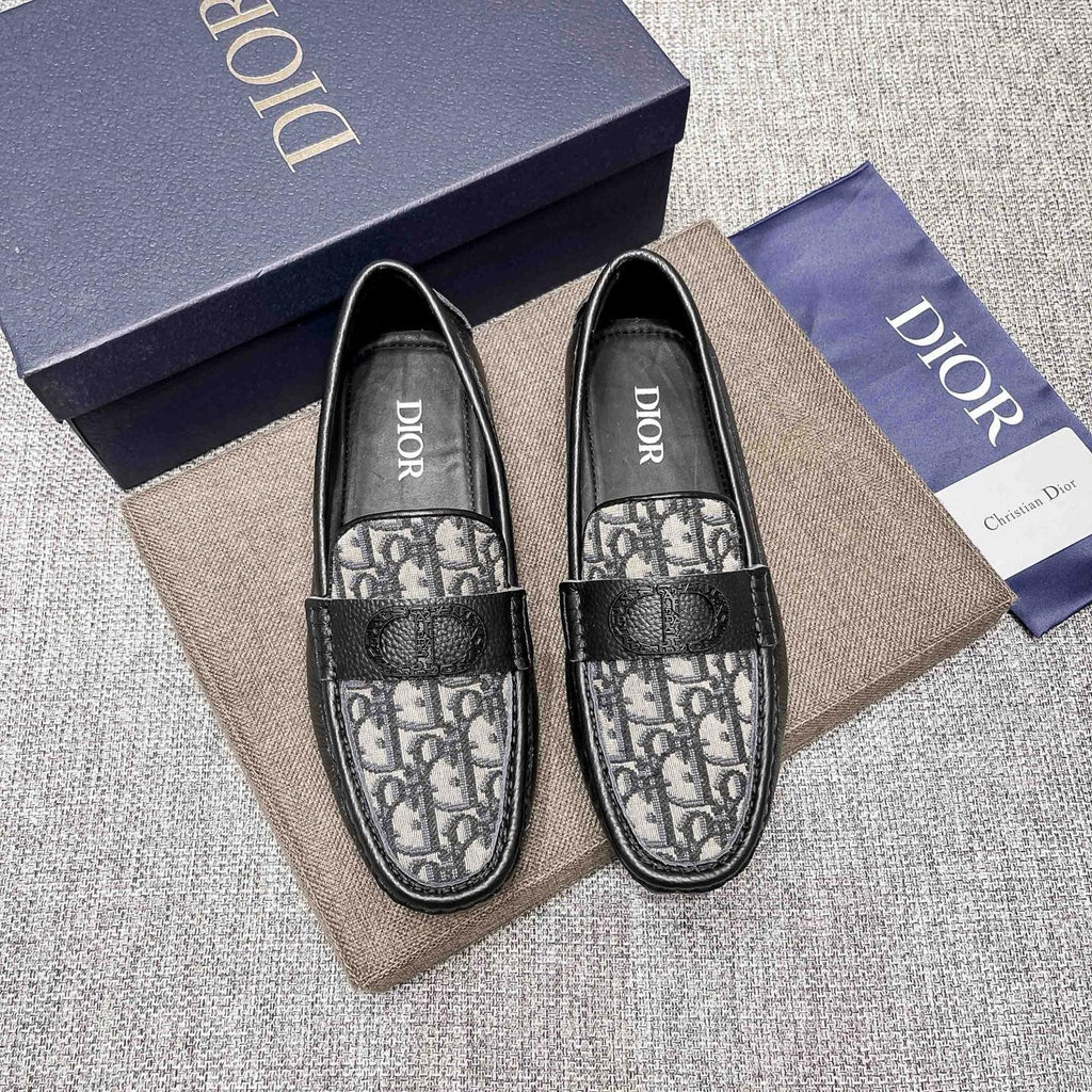 Dior Patterned Vamp Loafers — hero