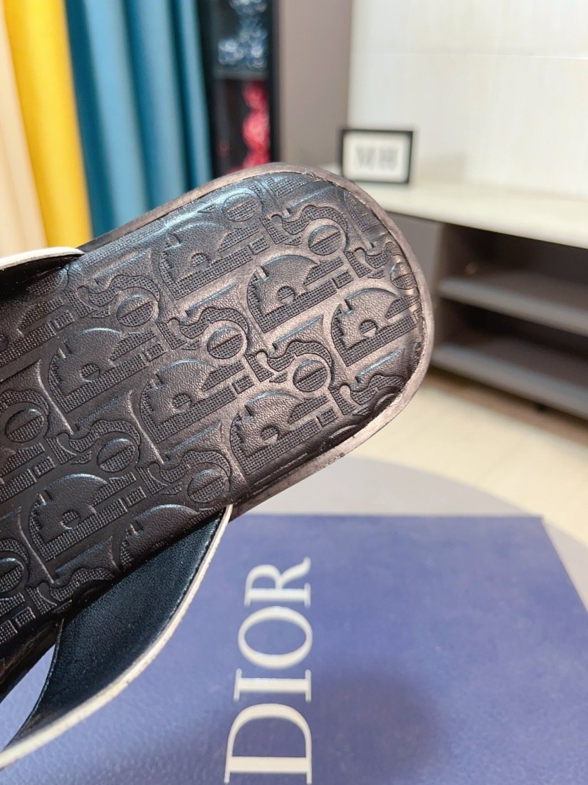 Dior Cross-Strap Slide Sandals — back
