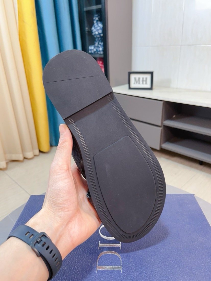 Dior Cross-Strap Slide Sandals — back
