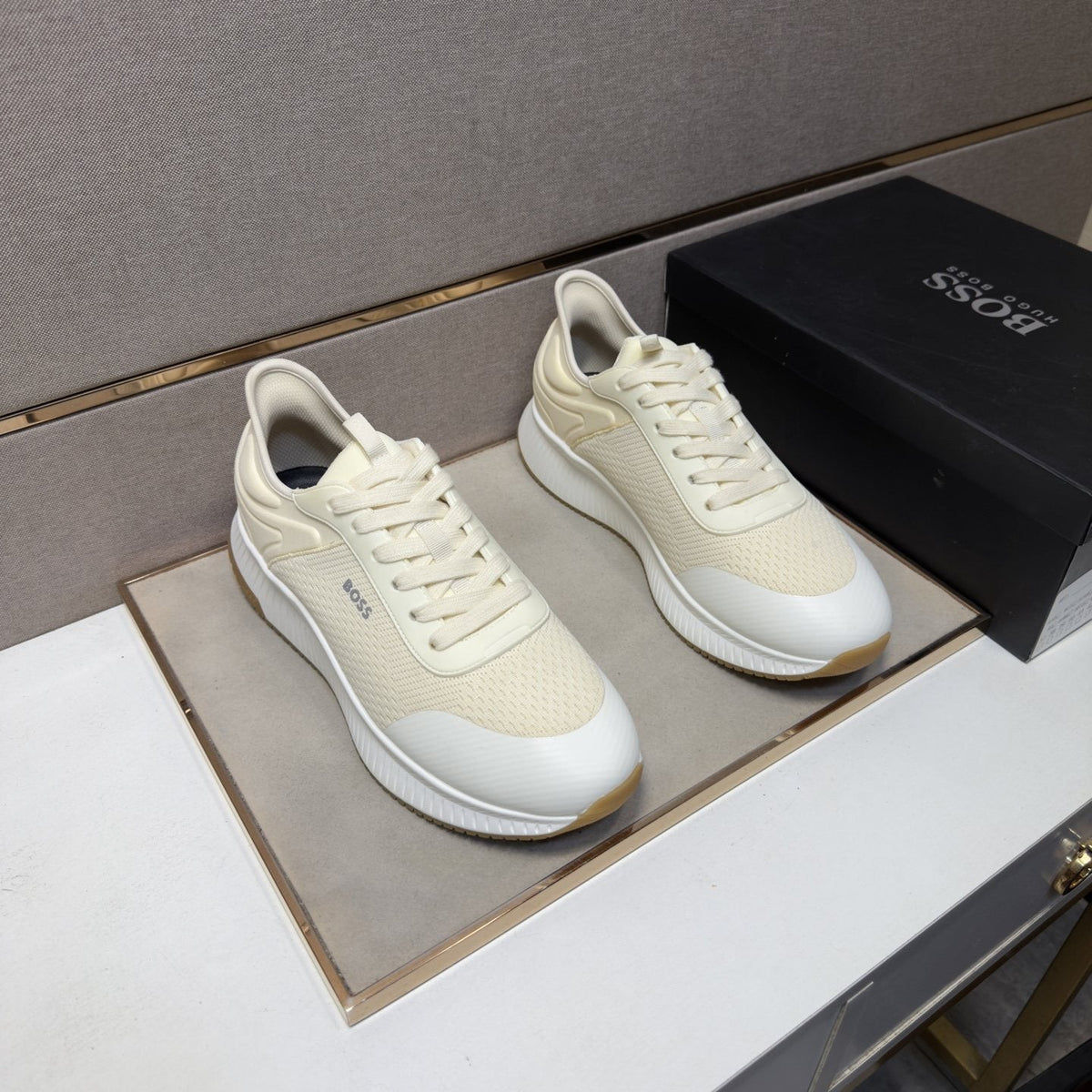 BOSS Mesh Panel Sneakers — front