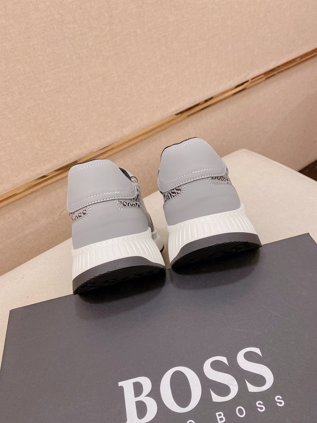 BOSS Textured Low-Top Sneakers — back