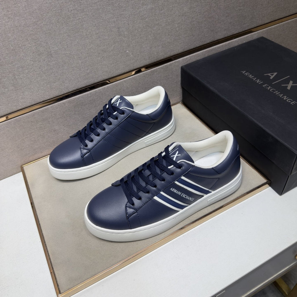 Armani Striped Low-Top Sneakers — front
