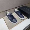 Armani Navy and White Stripe Sneakers — hero