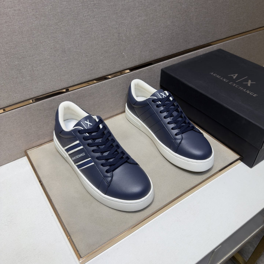 Armani Striped Low-Top Sneakers — front