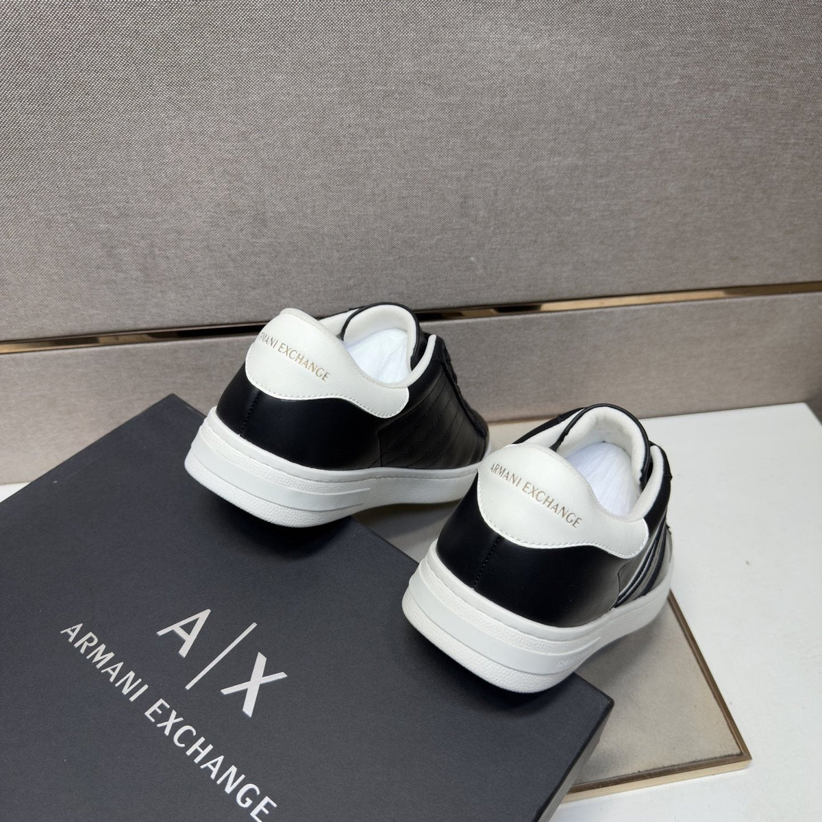 Armani Striped Low-Top Sneakers — back