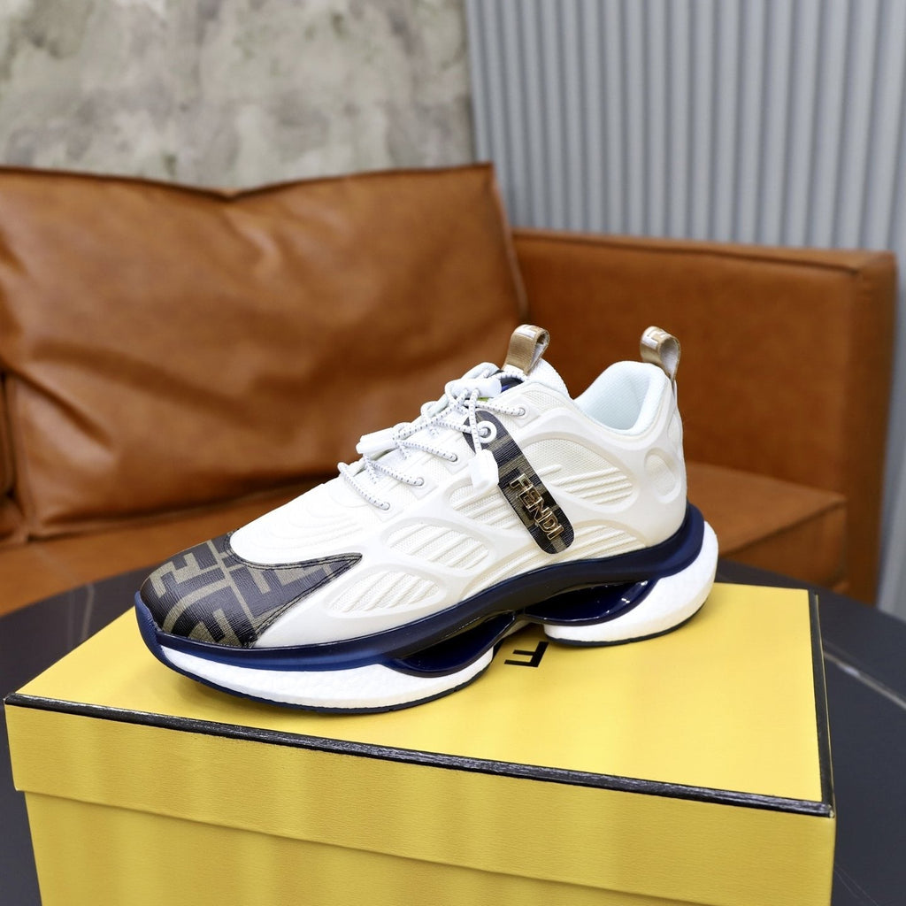 Fendi Black Monogram Low-Top Sneakers — side