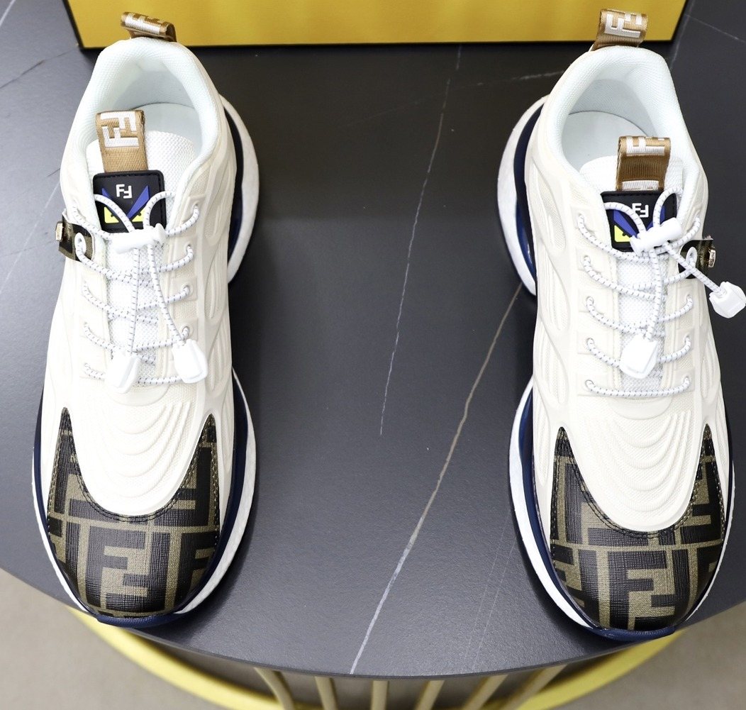 Fendi Black Monogram Low-Top Sneakers — front