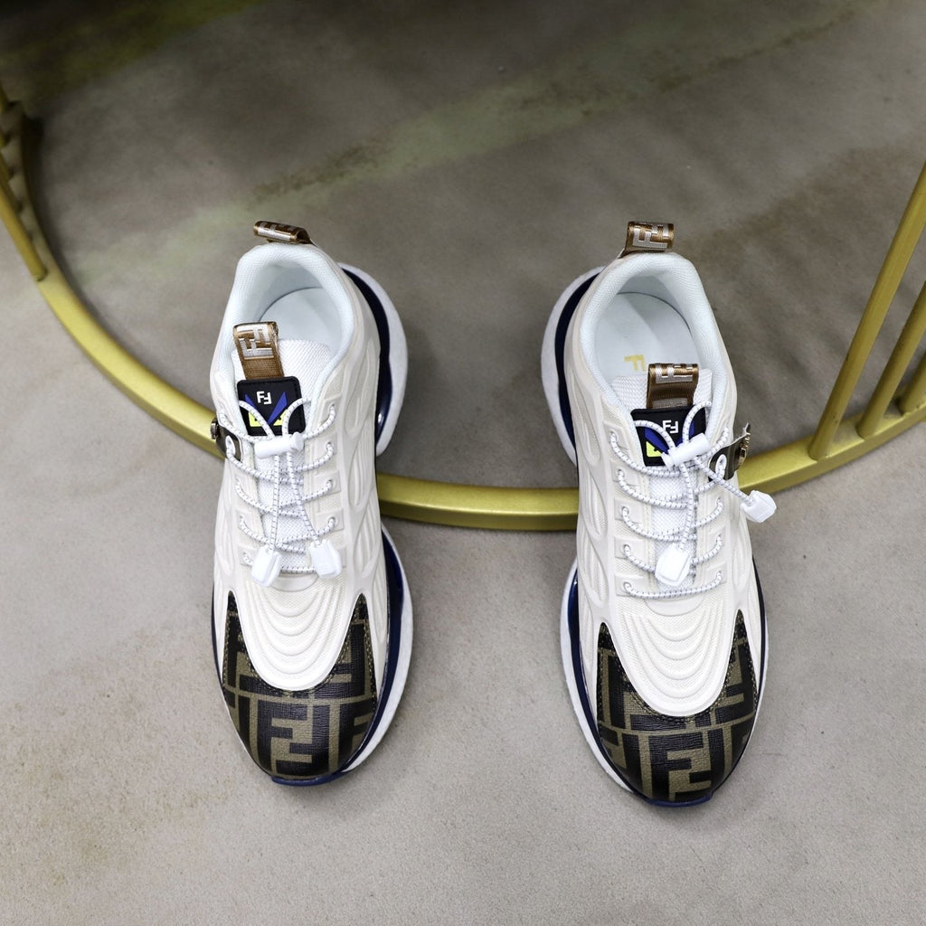 Fendi Black Monogram Low-Top Sneakers — front