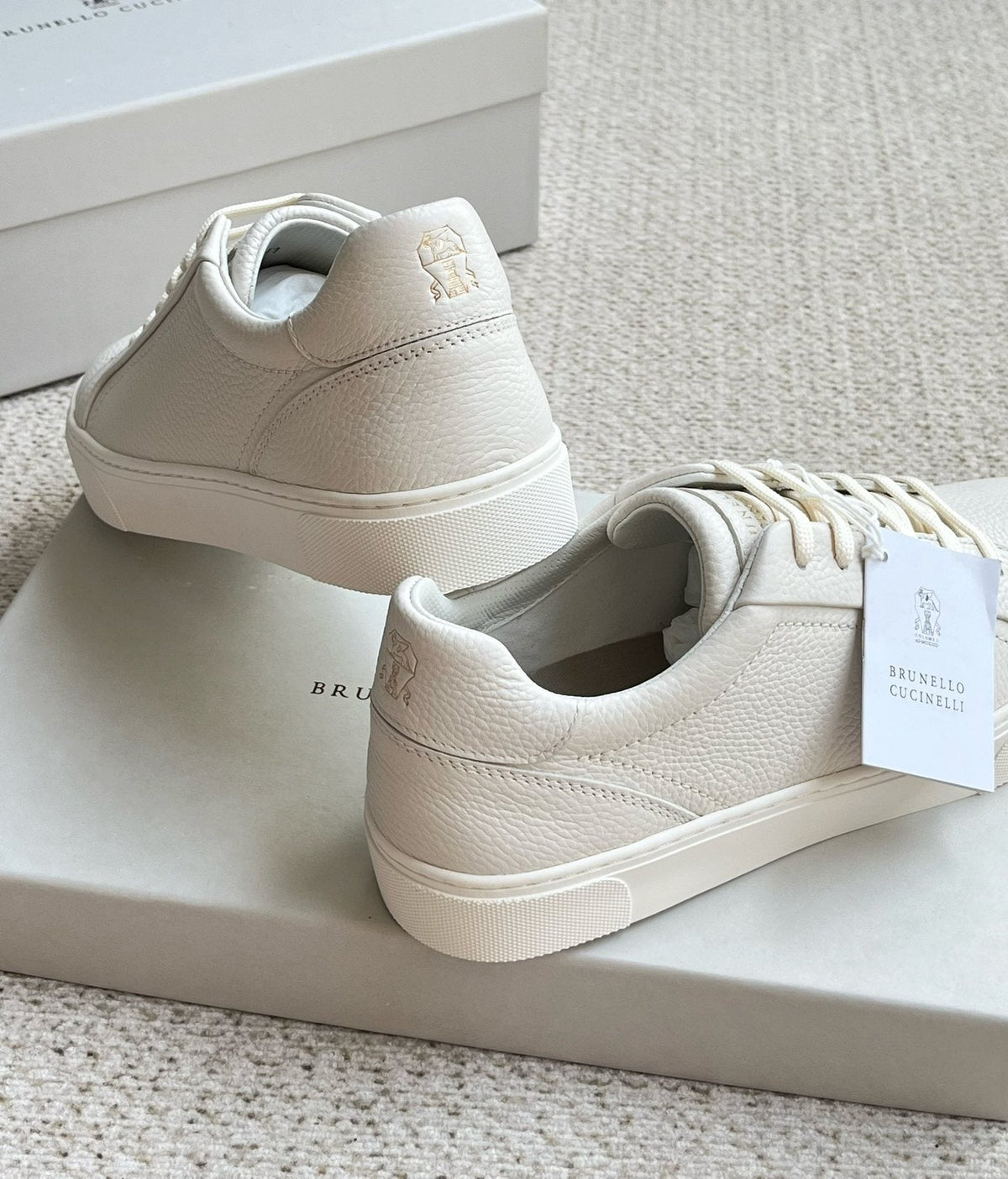 Brunello Cucinelli Textured Low-Top Sneakers — back