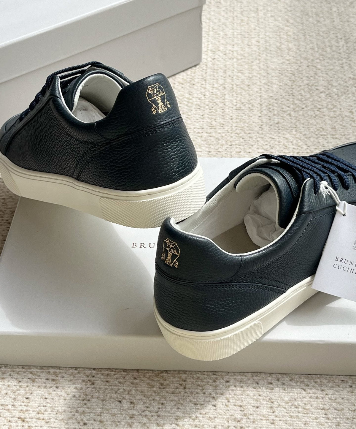 Brunello Cucinelli Textured Low-Top Sneakers — back